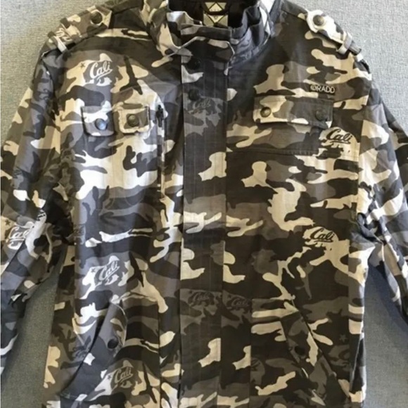 Oradd Cali California Republic Camo Camouflage Jacket w/Pockets Unique SZ XL NWT - Picture 2 of 2
